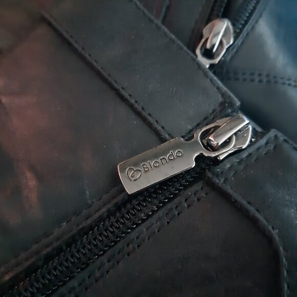 Blondo Valerio SZ 10M Men's Black Leather Short Zippered Dress Boots - Picture 14 of 16